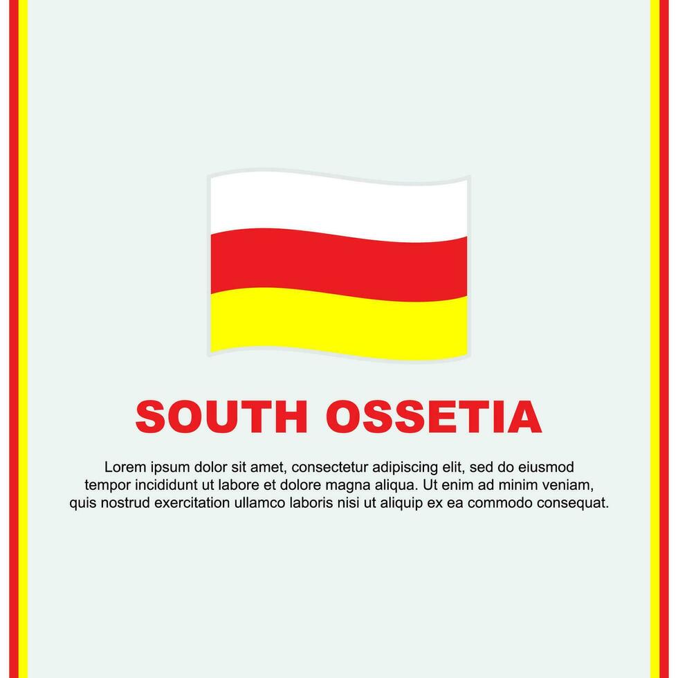 sul ossétia bandeira fundo Projeto modelo. sul ossétia independência dia bandeira social meios de comunicação publicar. sul ossétia desenho animado vetor