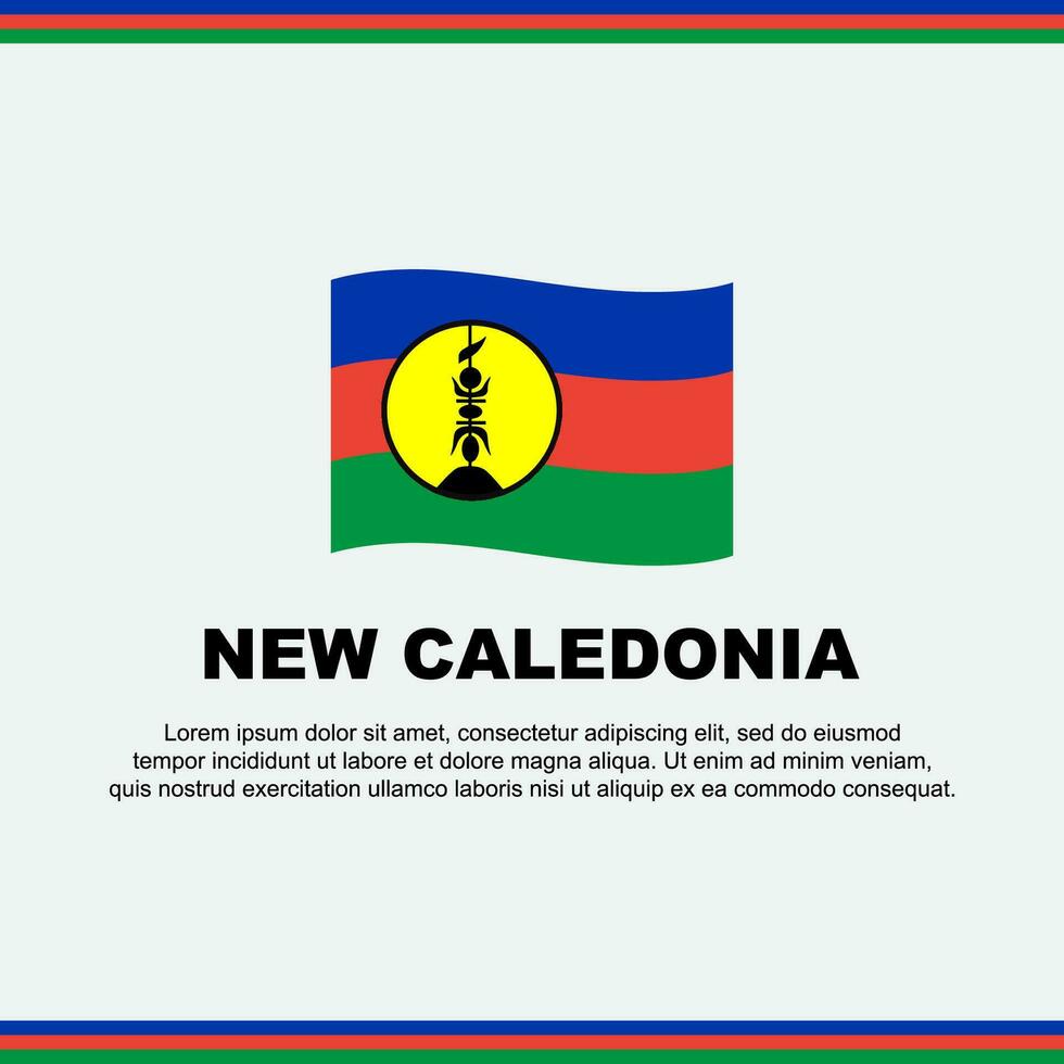 Novo Caledônia bandeira fundo Projeto modelo. Novo Caledônia independência dia bandeira social meios de comunicação publicar. Projeto vetor