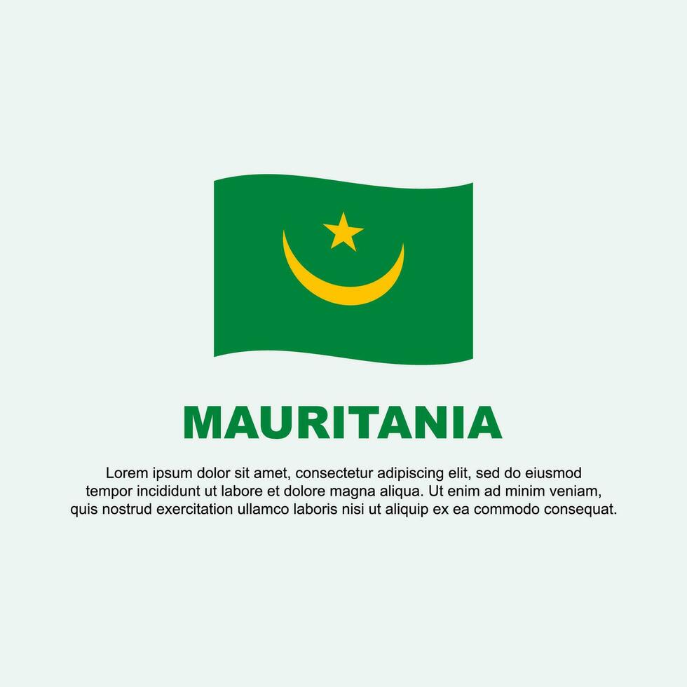 Mauritânia bandeira fundo Projeto modelo. Mauritânia independência dia bandeira social meios de comunicação publicar. fundo vetor