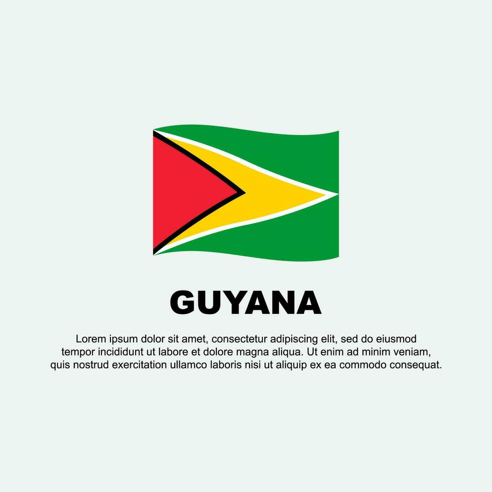 Guiana bandeira fundo Projeto modelo. Guiana independência dia bandeira social meios de comunicação publicar. Guiana fundo vetor