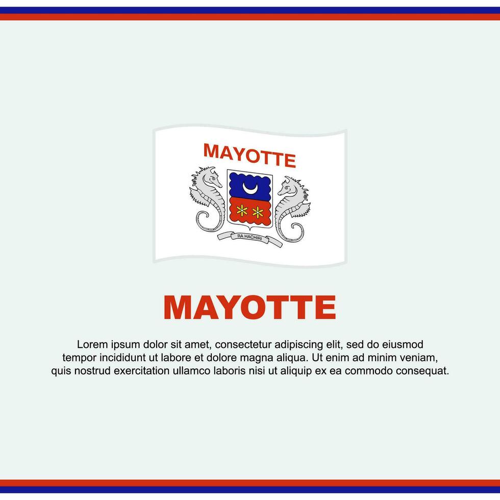 mayotte bandeira fundo Projeto modelo. mayotte independência dia bandeira social meios de comunicação publicar. mayotte Projeto vetor