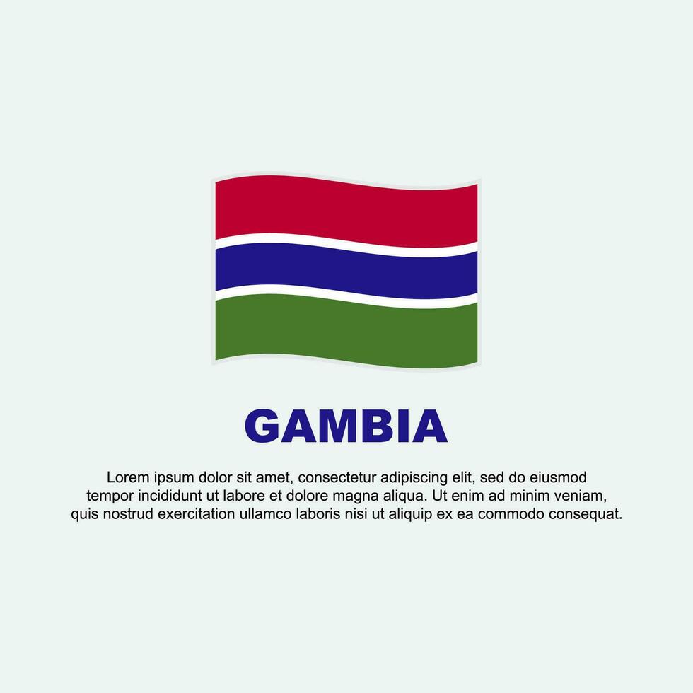 Gâmbia bandeira fundo Projeto modelo. Gâmbia independência dia bandeira social meios de comunicação publicar. Gâmbia fundo vetor