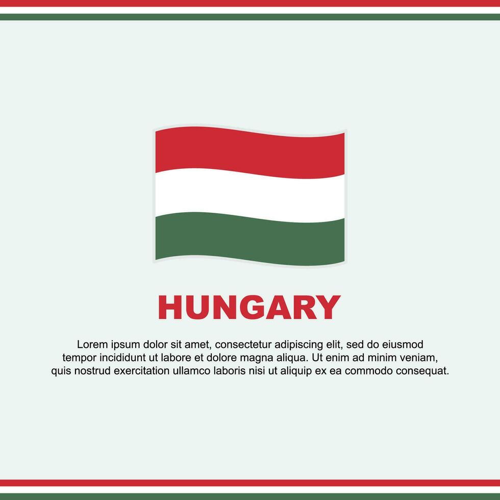 Hungria bandeira fundo Projeto modelo. Hungria independência dia bandeira social meios de comunicação publicar. Hungria Projeto vetor