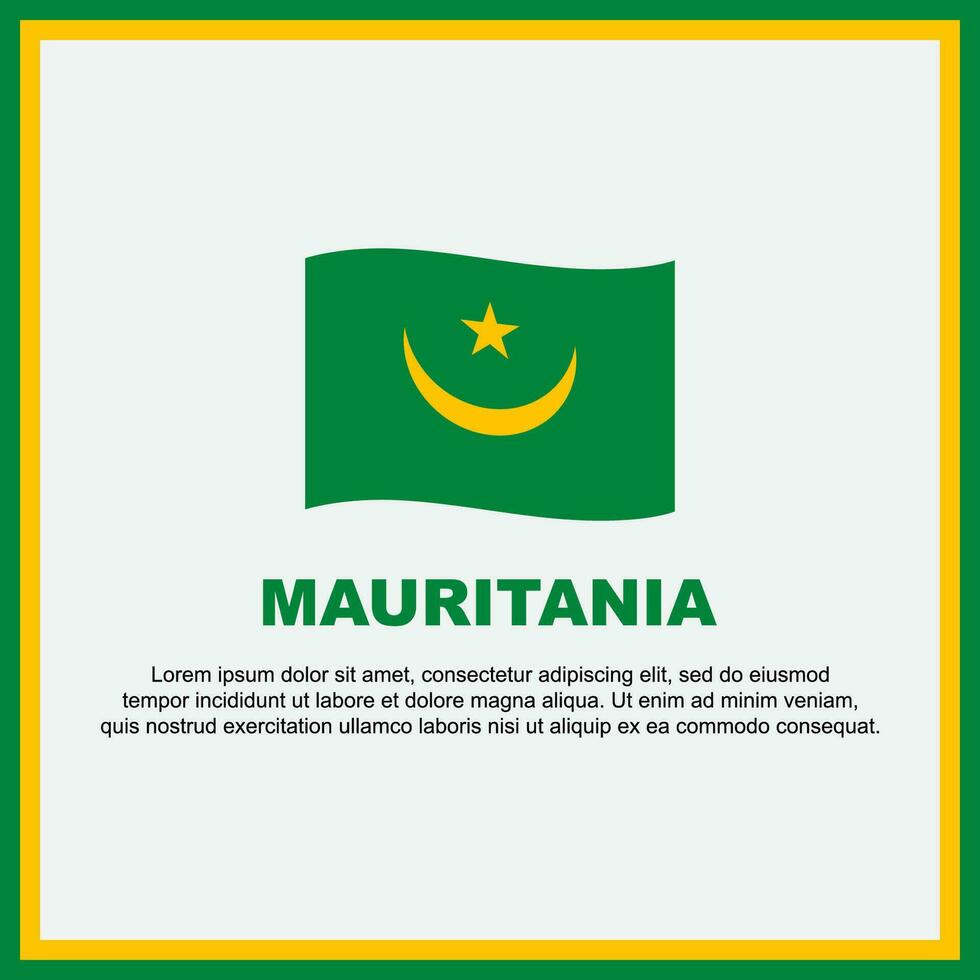 Mauritânia bandeira fundo Projeto modelo. Mauritânia independência dia bandeira social meios de comunicação publicar. bandeira vetor