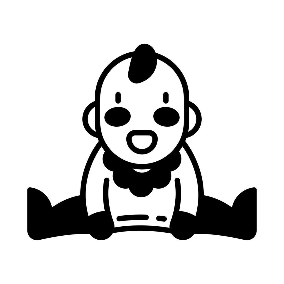 bebê Garoto ícone dentro vetor. ilustração vetor