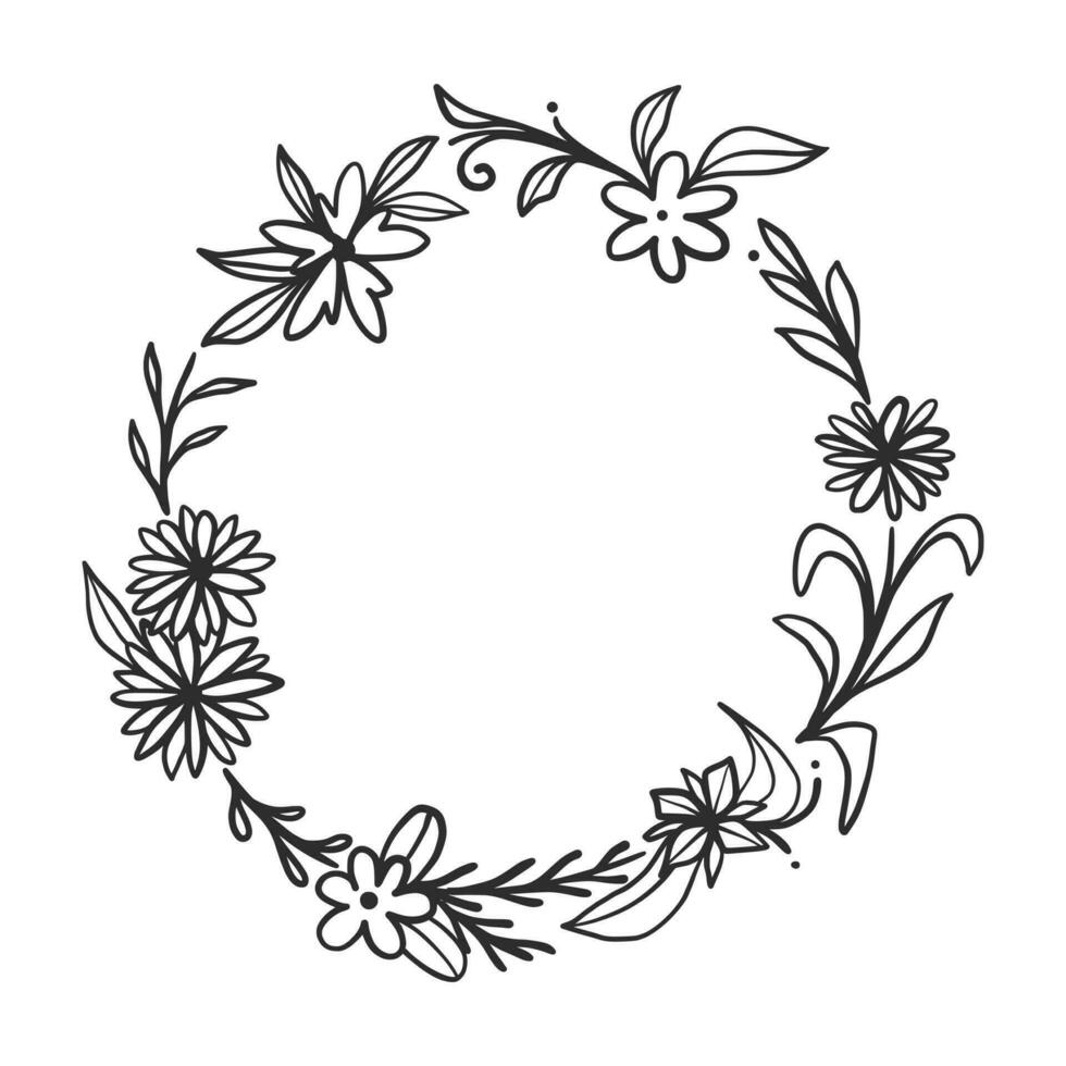 flores silvestres clipart para Casamento convite vetor