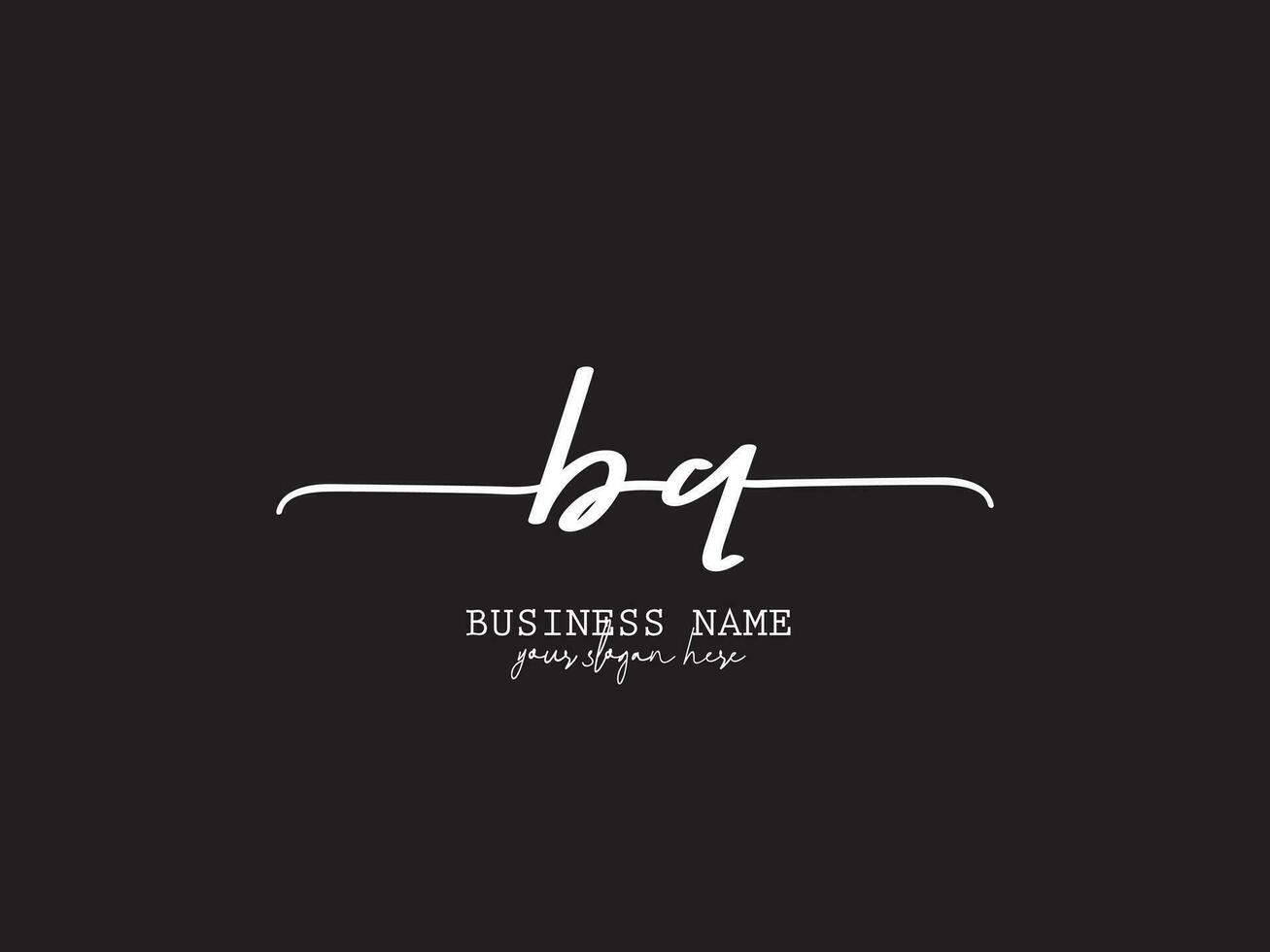 floral bq assinatura logotipo, inicial carta bq logotipo ícone e branding vetor