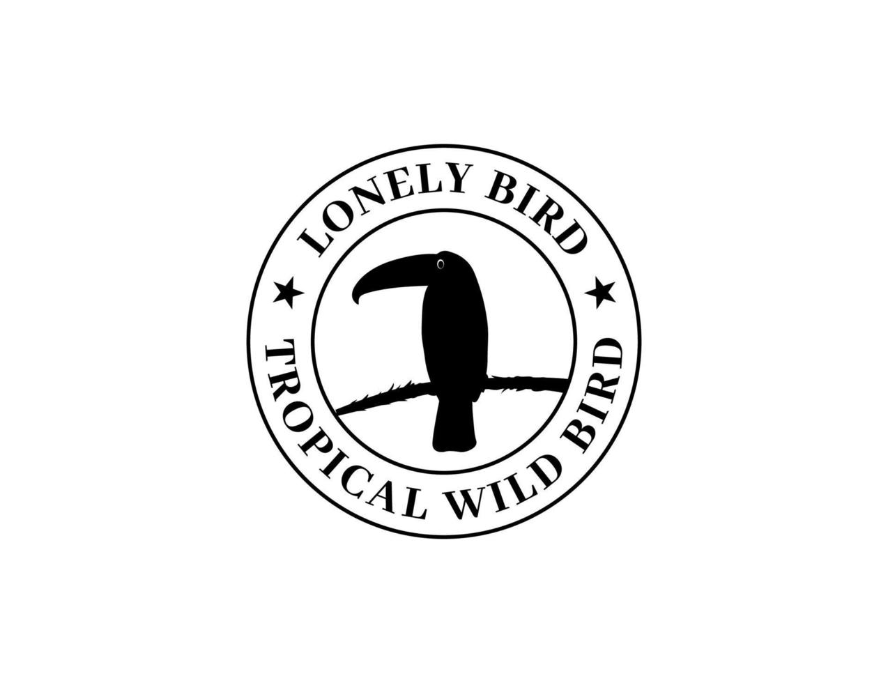 logotipo da silhueta do pássaro tucano vetor