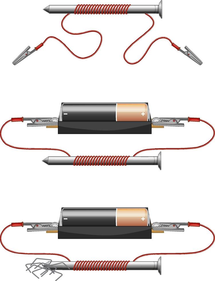 experimento científico de circuitos vetor