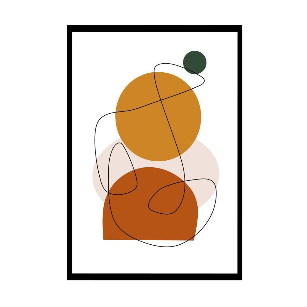 ilustração artística contemporânea moderna minimalista abstrata vetor