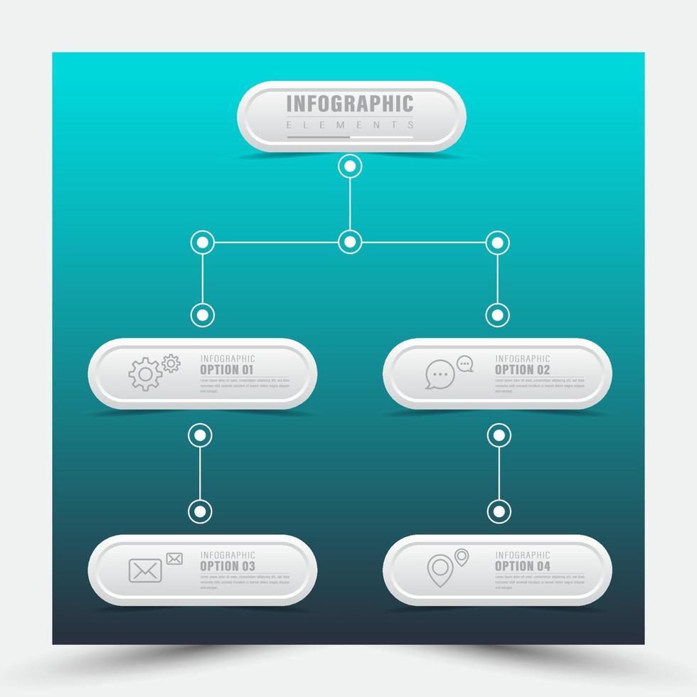 ilustração vetorial design cronograma infográficos e ícones vetor