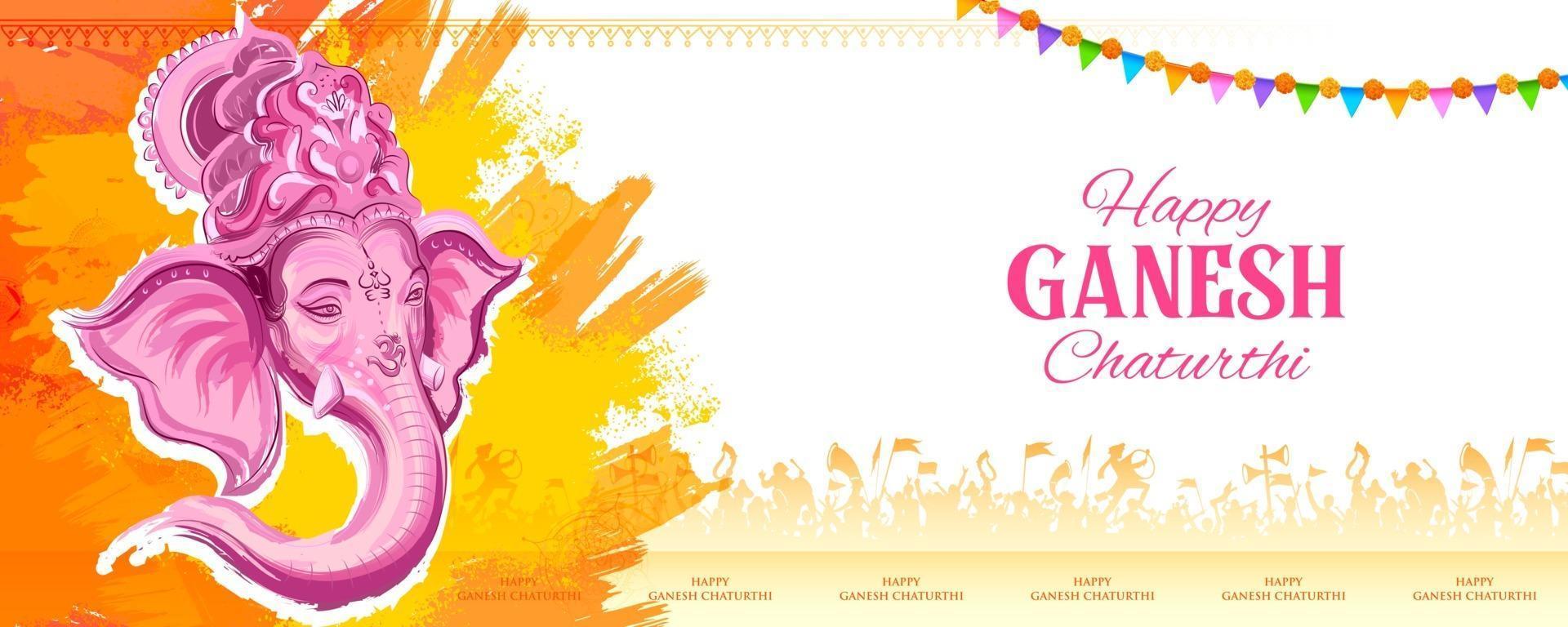 lord ganpati background para o festival ganesh chaturthi da índia vetor