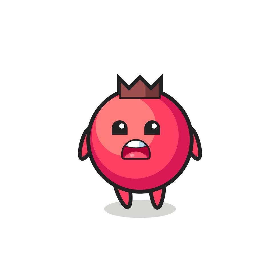 ilustração de cranberry com expressão de desculpas, dizendo "sinto muito" vetor