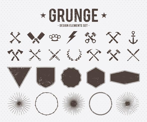 Elementos de design do grunge vetor