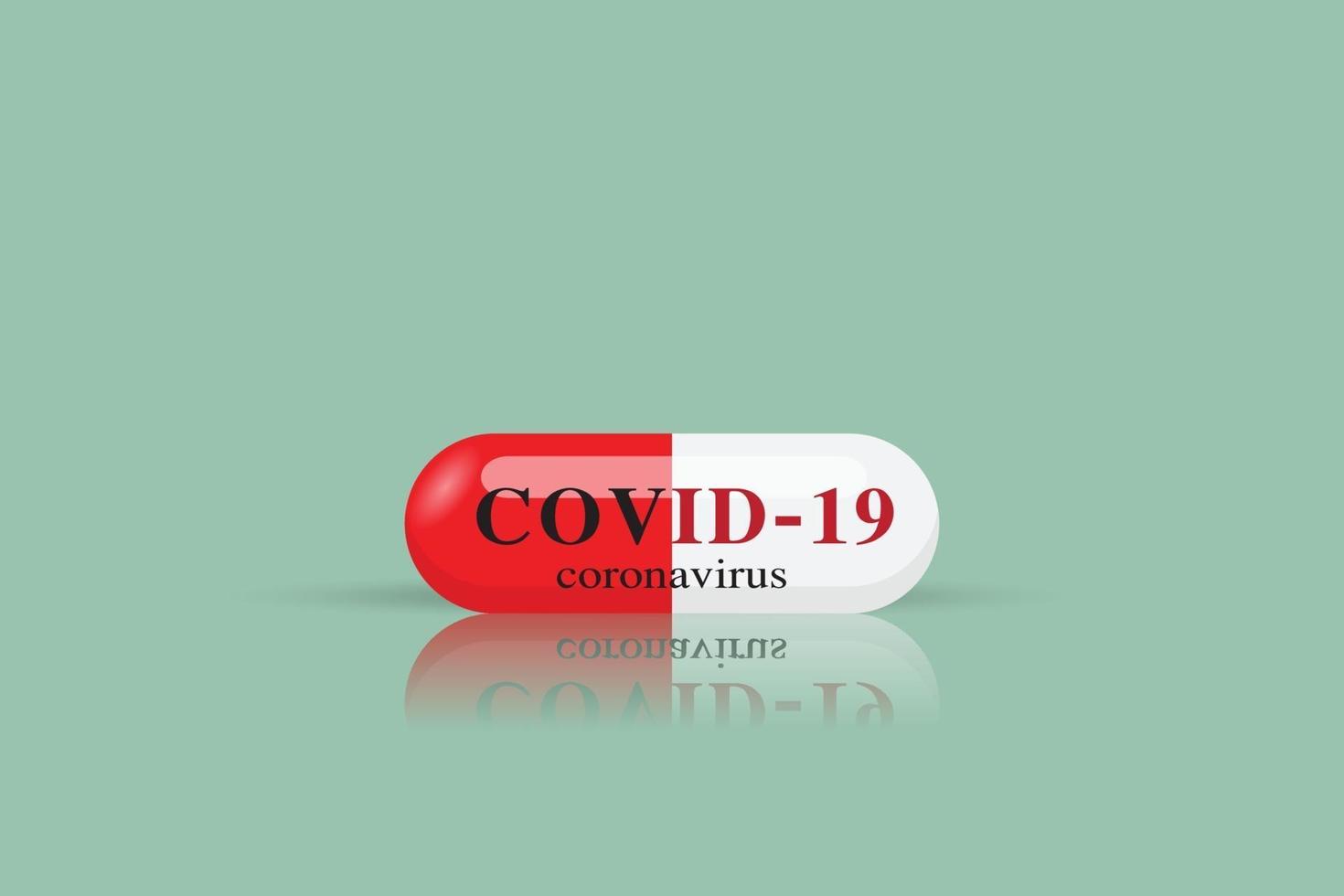 cápsulas de drogas antivirais covid-19. vetor ilustrador