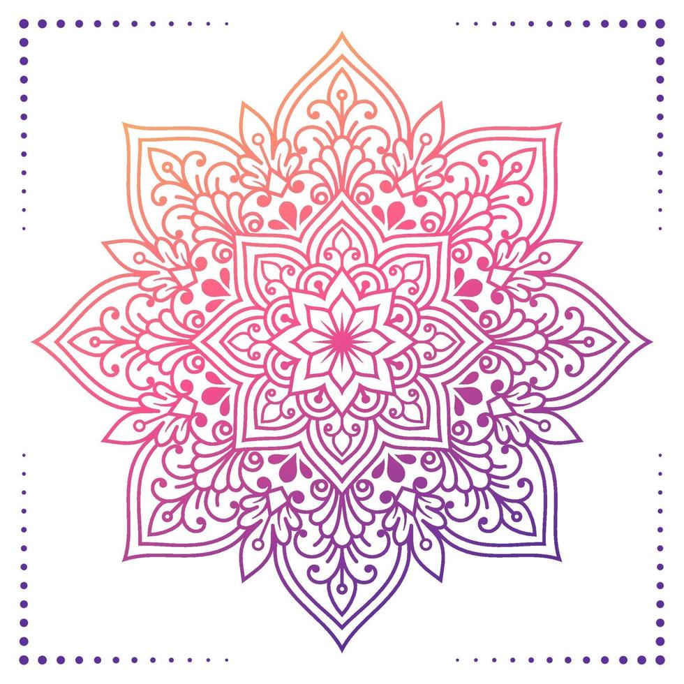 desenho vetorial de arte mandala floral vetor