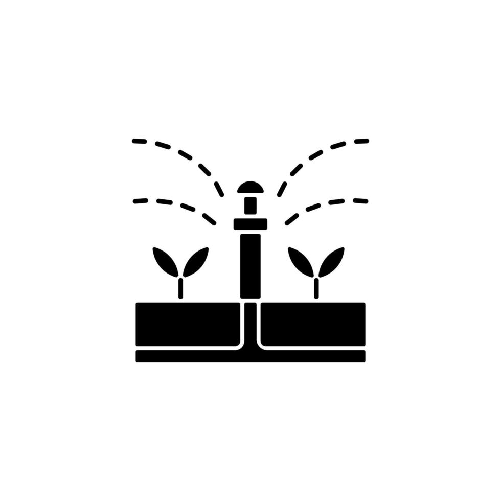 ícone de glifo preto do dispositivo de irrigação vetor