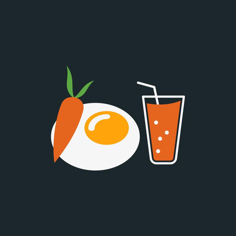 ovo pequeno-almoço logotipo modelo de design vector, comida saudável. vetor