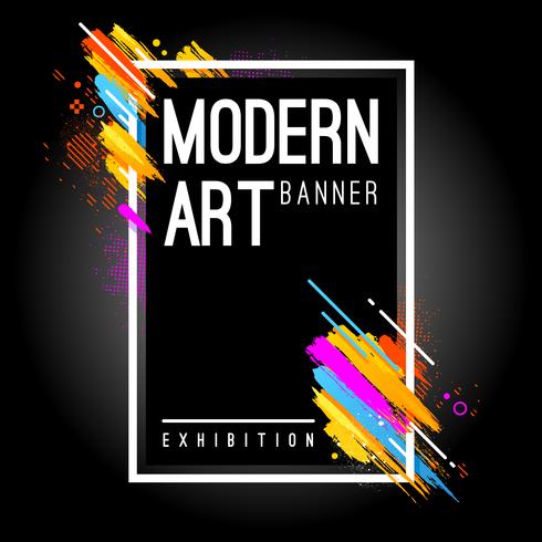 Banner de arte moderna vetor