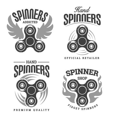 Emblemas de logotipo do girador vetor