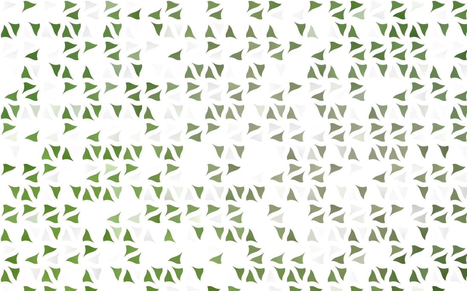 textura de vetor verde claro em estilo triangular.