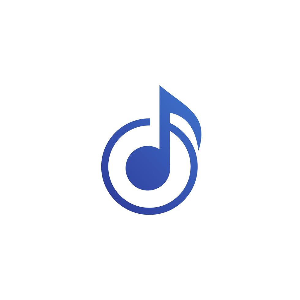 vetor de design de modelo de logotipo de música, ilustração de ícone.