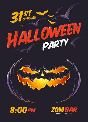 Cartaz do partido de Halloween vetor