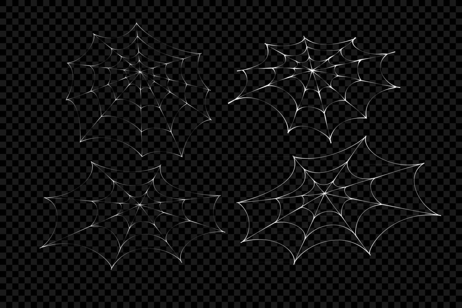 aranha monocromática de halloween isolada em fundo preto vetor