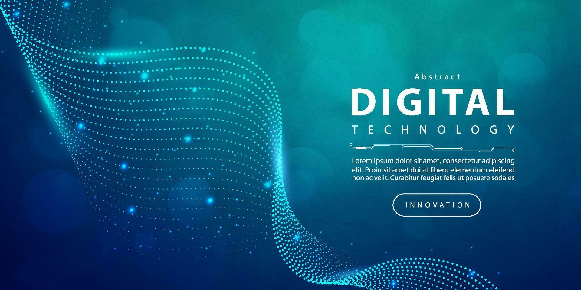 digital tecnologia Internet rede Rapidez conexão azul verde fundo, cyber nano Informação, abstrato comunicação, inovação futuro tecnologia dados, ai grande dados linhas pontos, ilustração vetor 3d