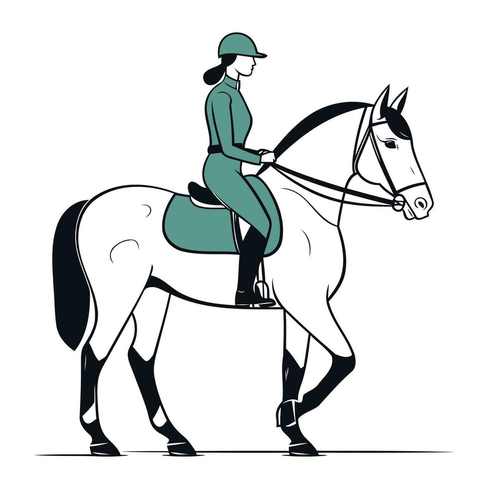 ilustração do equestre esporte. equestre esporte. vetor ilustração.