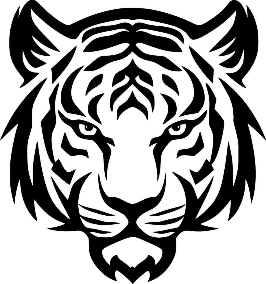 tigre, Preto e branco vetor ilustração