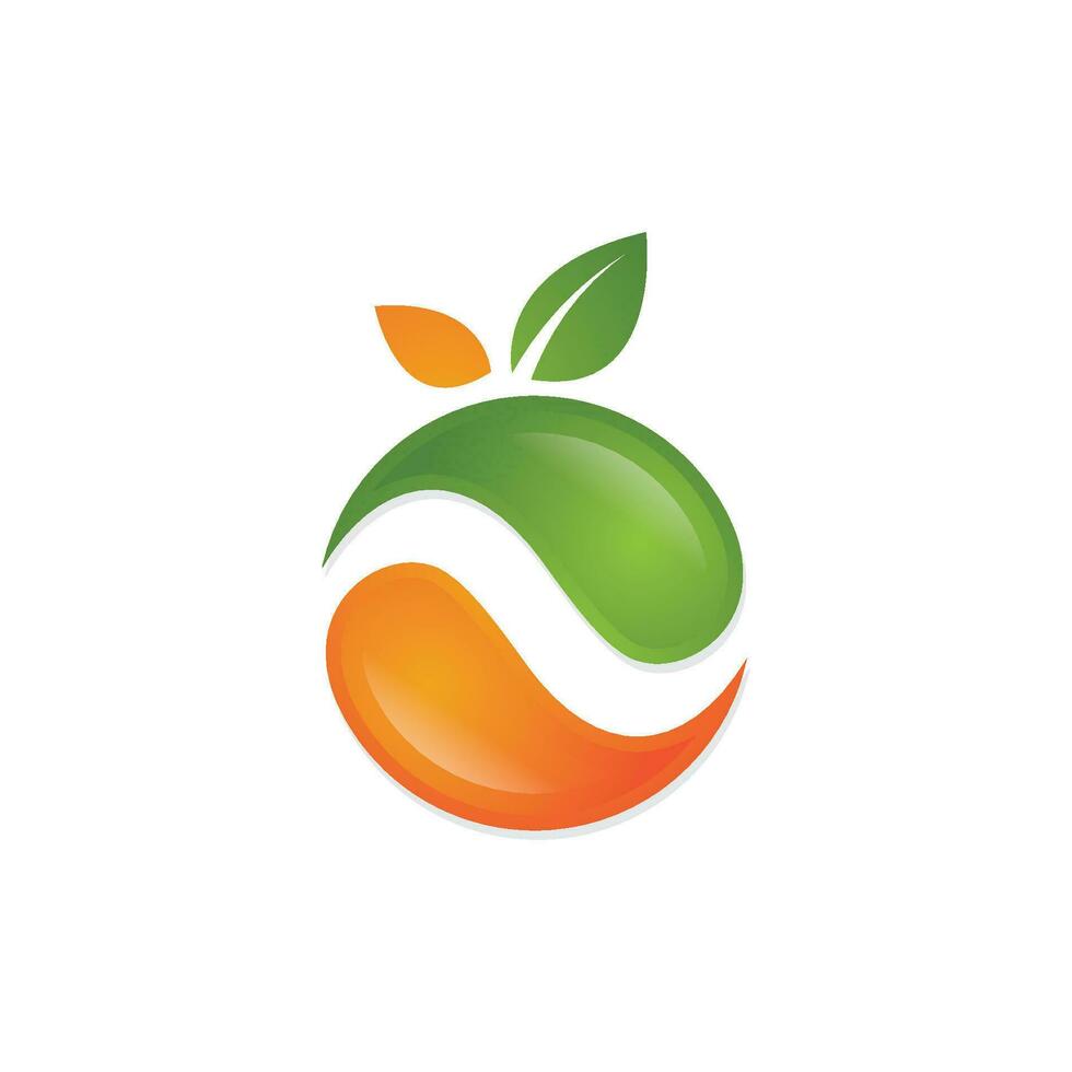 design de logotipo laranja vetor