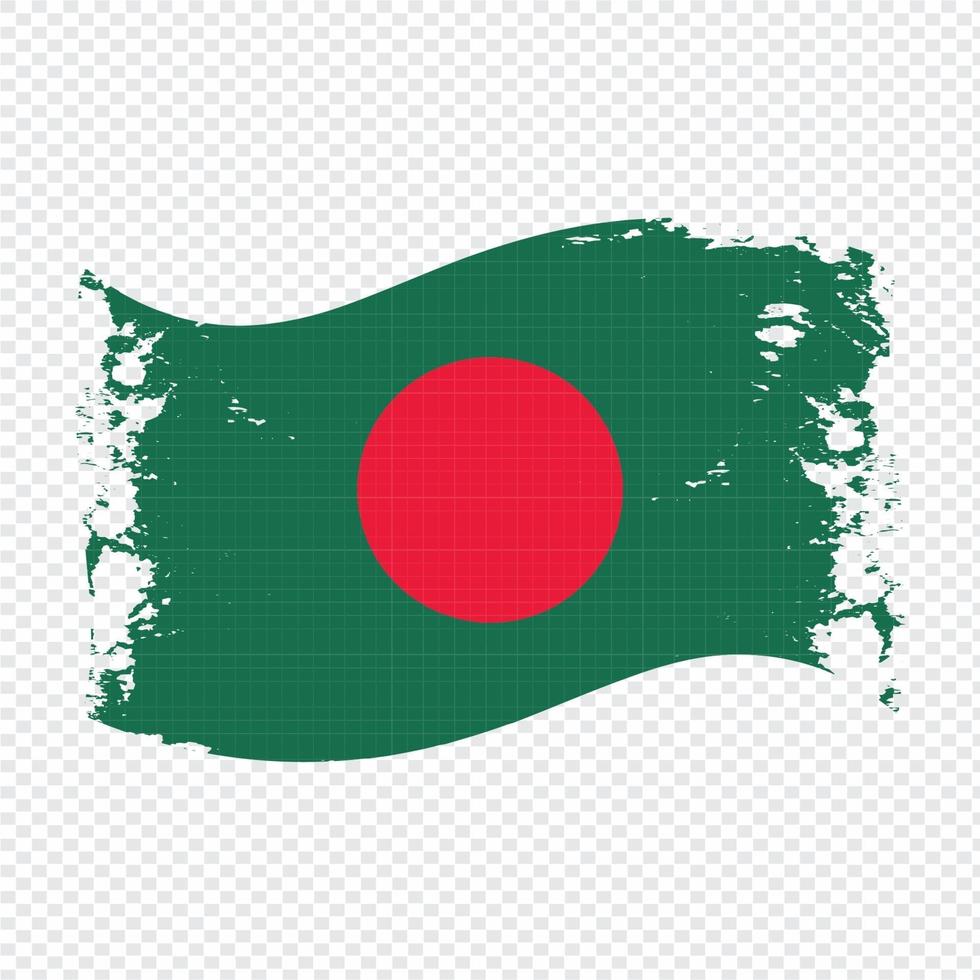 bandeira de bangladesh com pincel pintado vetor
