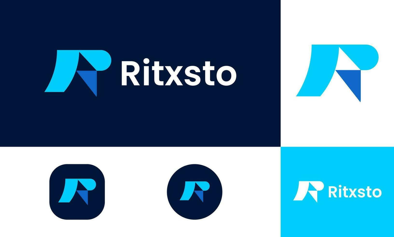 modelo de design de logotipo letra r vetor