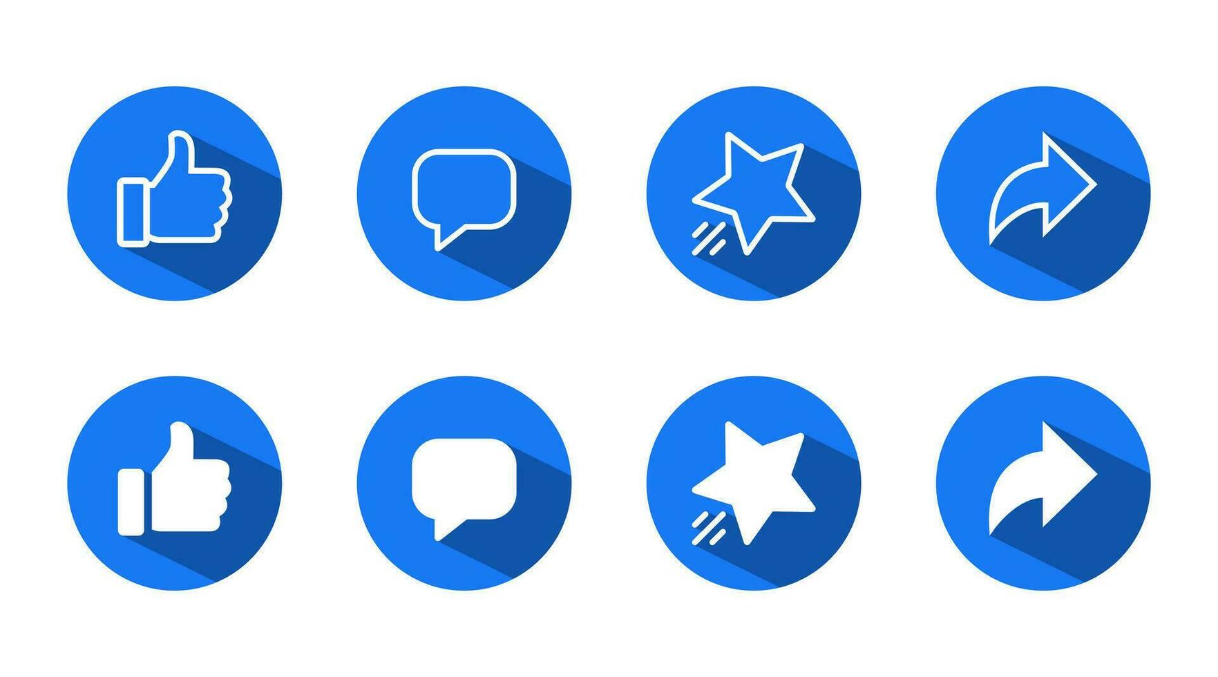 como, Comente, dar, e compartilhar ícone vetor. social meios de comunicação elementos vetor