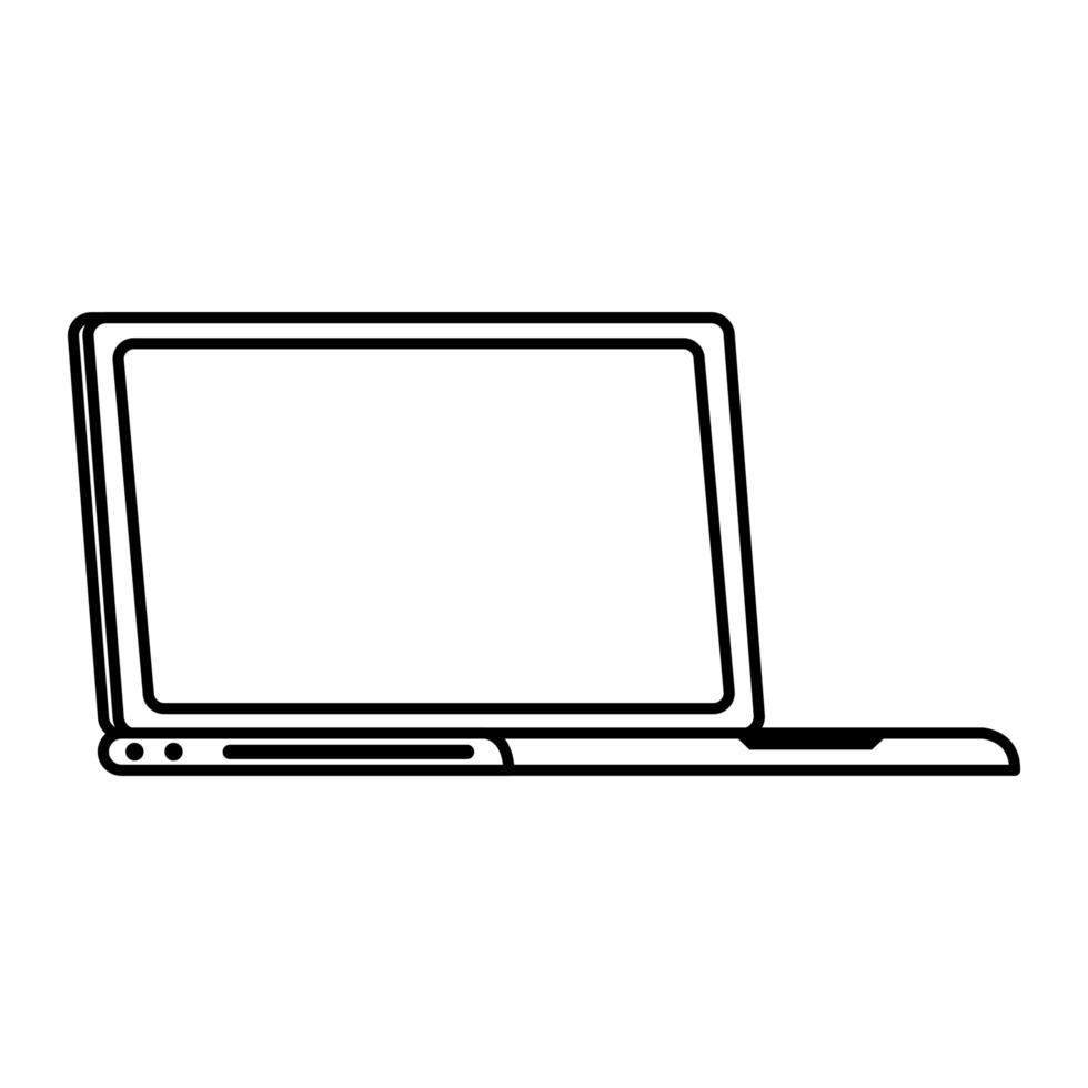 desenho vetorial de laptop digital isolado vetor
