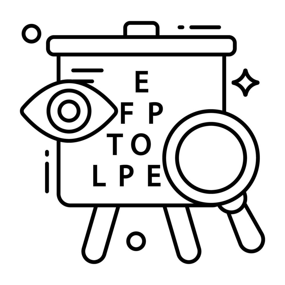 ícone de design moderno de teste de olho vetor