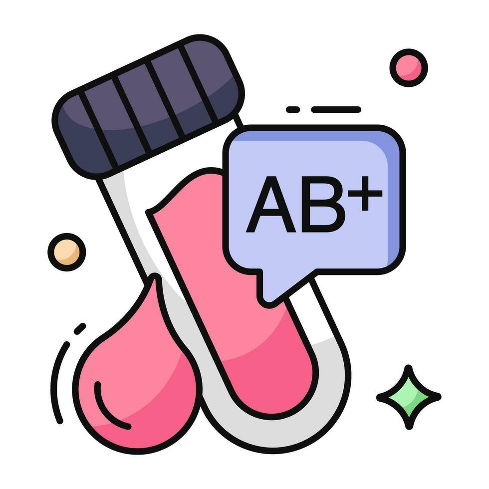 moderno Projeto ícone do ab sangue tubo vetor