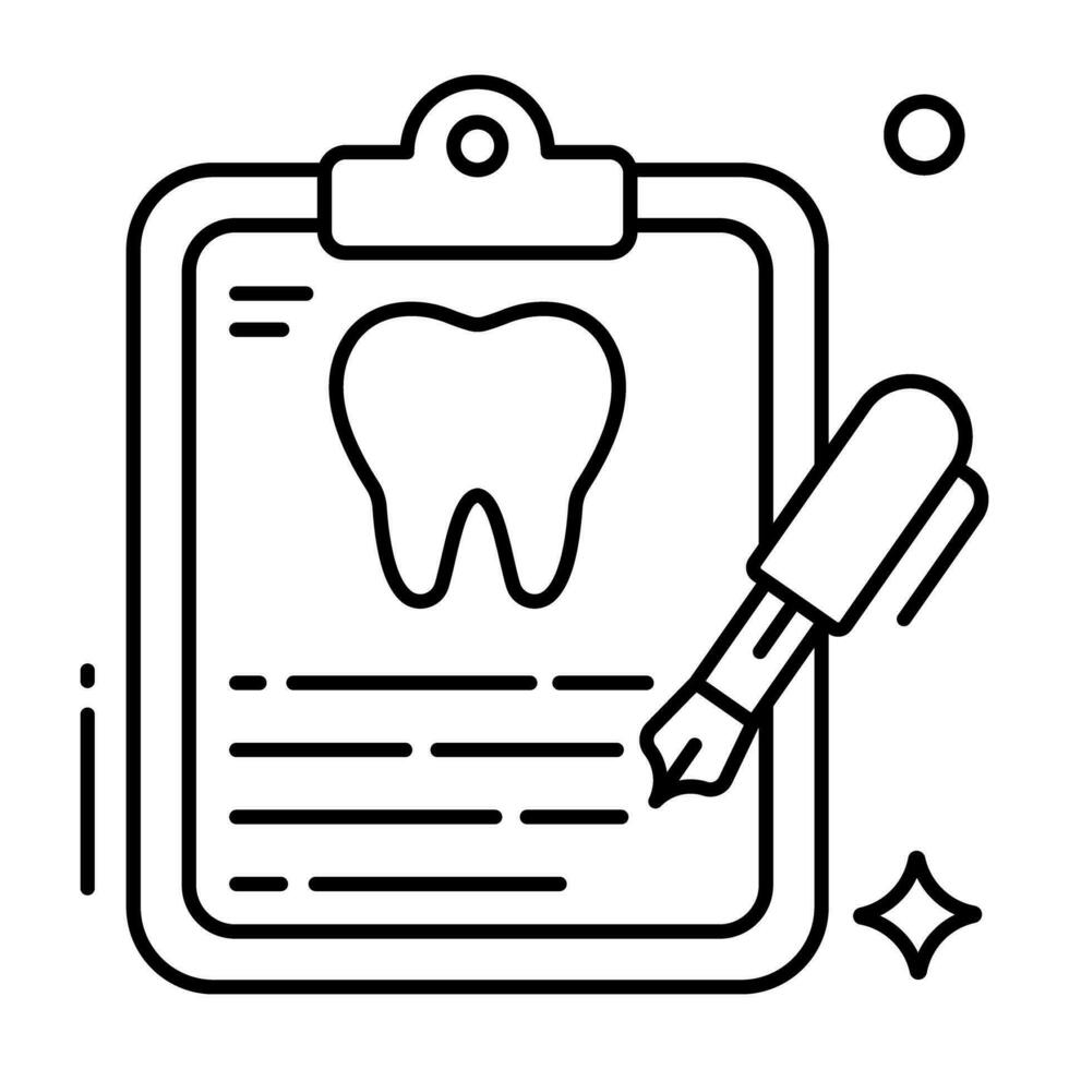 ícone de design moderno de prescrição odontológica vetor