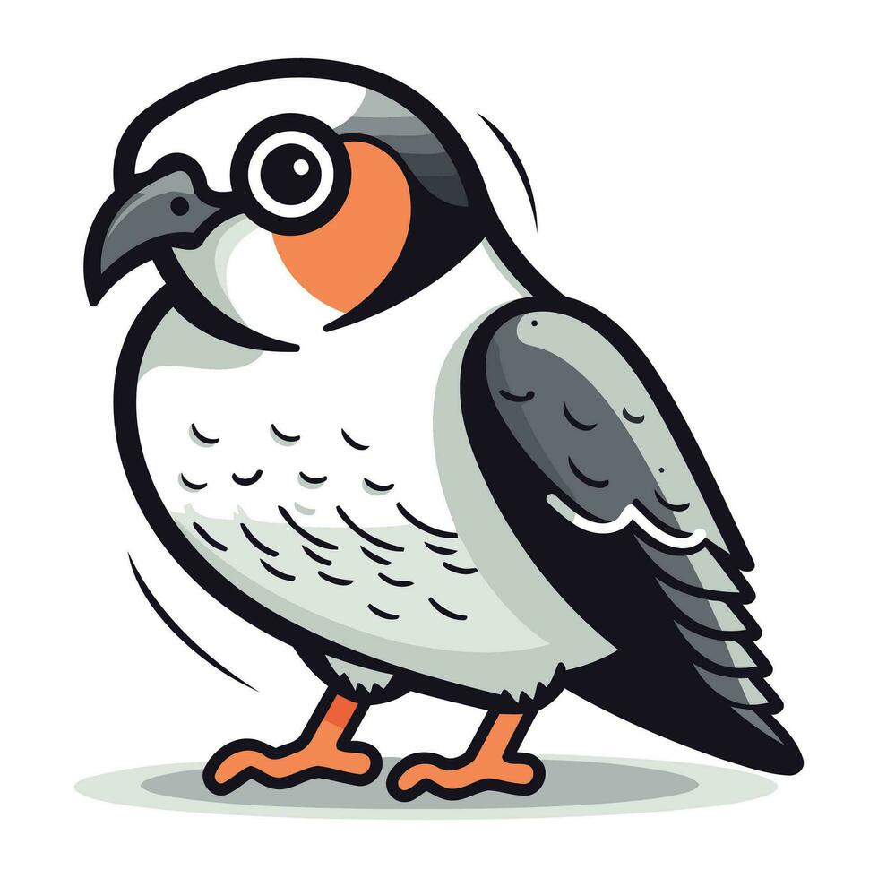 ilustração do uma pássaro em uma branco fundo. vetor ilustração.