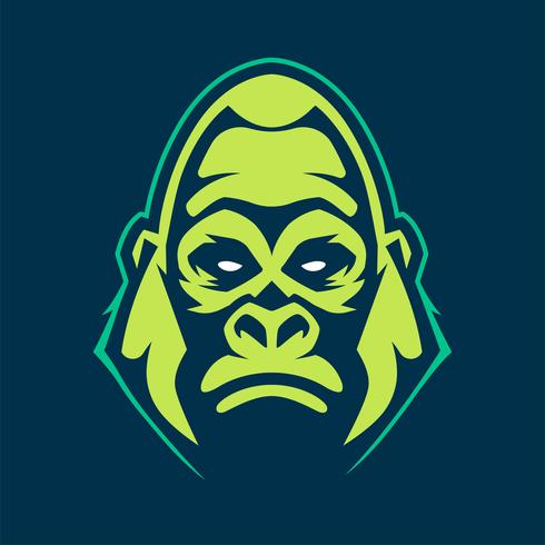 ícone de vetor de mascote de gorila