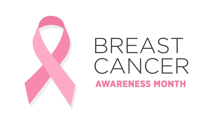 Câncer de mama. Banner do mês de conscientização vetor