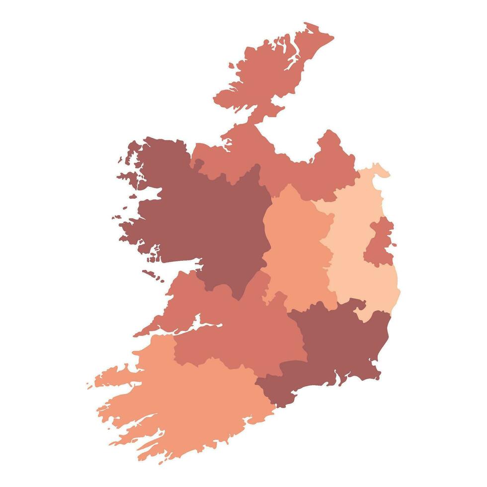 Irlanda mapa. mapa do Irlanda dentro a Principal regiões vetor