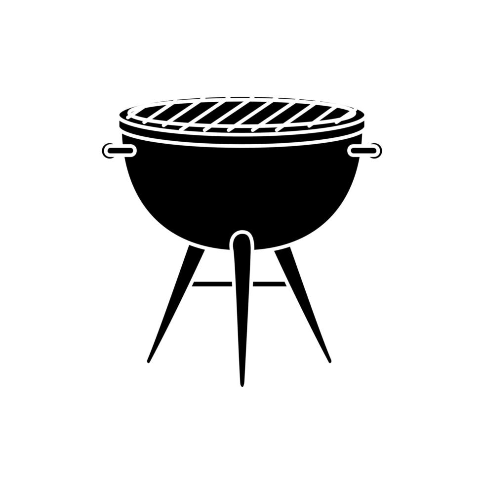 ícone isolado de equipamento de churrasco de forno vetor