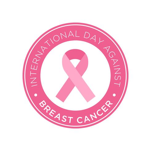 Dia Internacional contra o carimbo do cancro da mama vetor