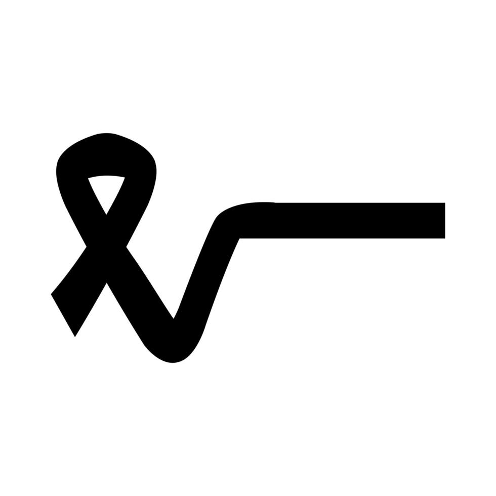 silhueta do ícone isolado da campanha da faixa de opções vetor