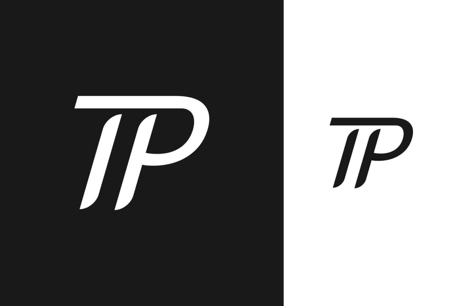 t p carta monograma logotipo Projeto vetor