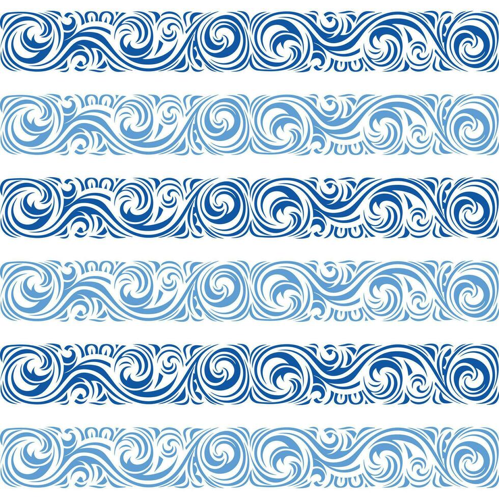 clássico branco e azul abstrato monocromático Projeto desatado padrões. gráfico moderno padronizar. simples gráfico Projeto. vetor