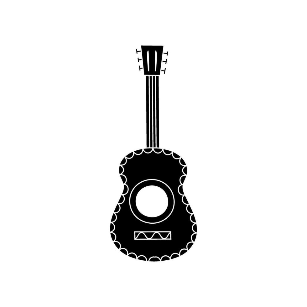 guitarra ícone vetor. acústico ilustração placa. audio símbolo. vetor