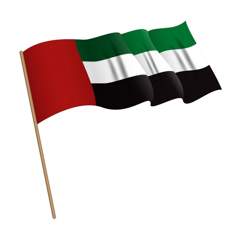 fundo da bandeira dos Emirados Árabes Unidos. ilustração vetorial vetor